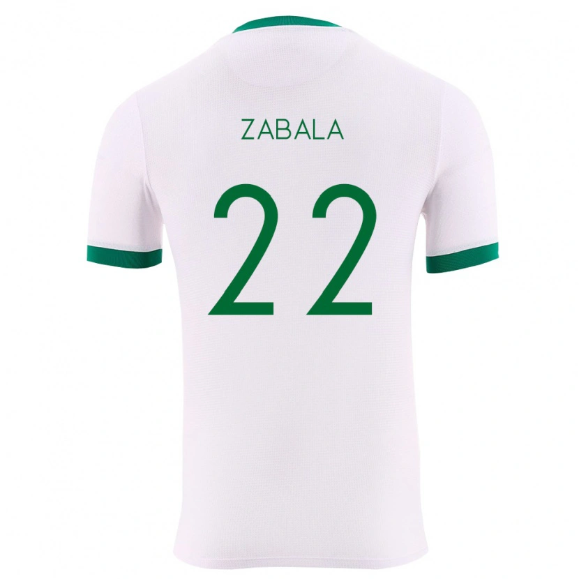 Danxen Mujer Camiseta Bolivia Leonardo Zabala #22 Blanco Verde Rojo 2ª Equipación 26-28 La Camisa