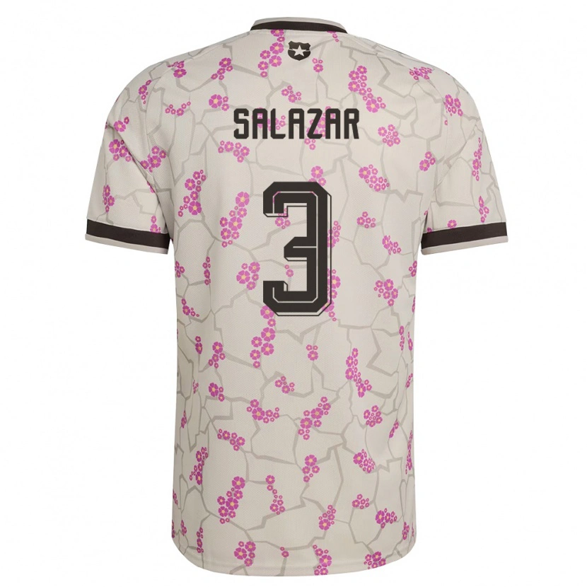 Danxen Mujer Camiseta Chile Yahir Salazar #3 Blanco Púrpura 2ª Equipación 26-28 La Camisa