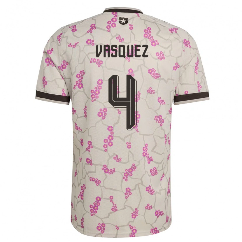 Danxen Mujer Camiseta Chile Matías Vásquez #4 Blanco Púrpura 2ª Equipación 26-28 La Camisa