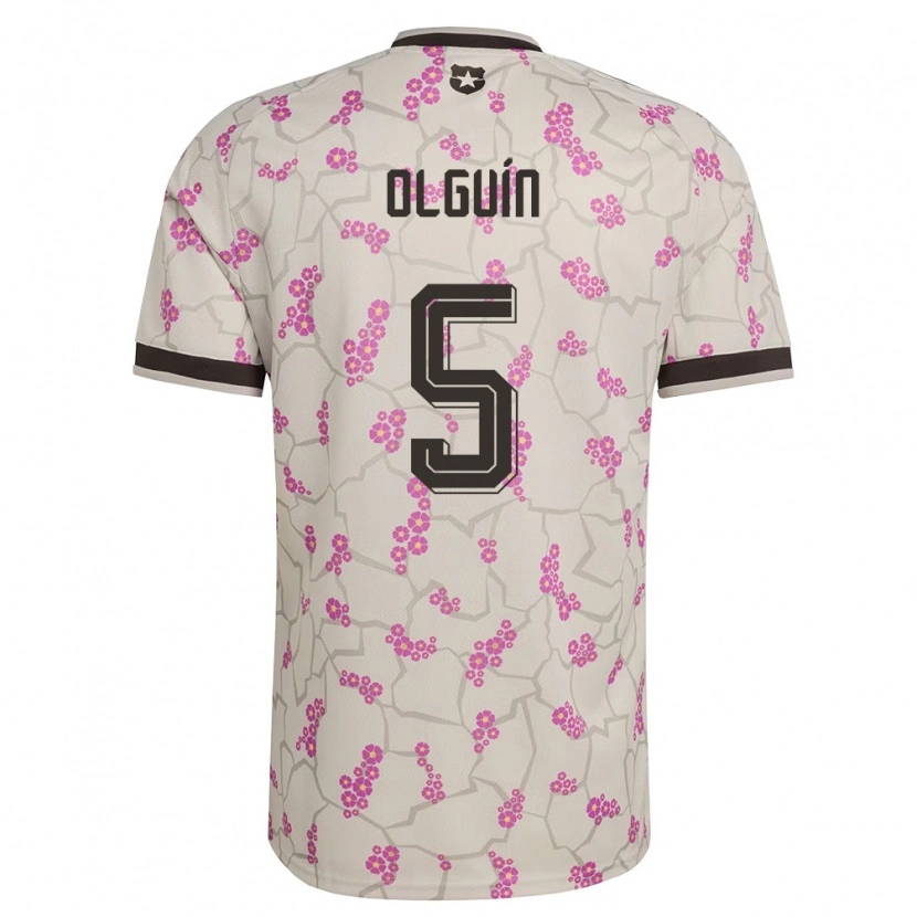 Danxen Mujer Camiseta Chile Alonso Olguín #5 Blanco Púrpura 2ª Equipación 26-28 La Camisa