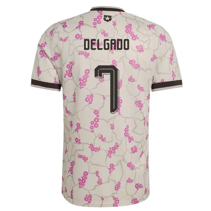 Danxen Mujer Camiseta Chile Amaro Delgado #7 Blanco Púrpura 2ª Equipación 26-28 La Camisa