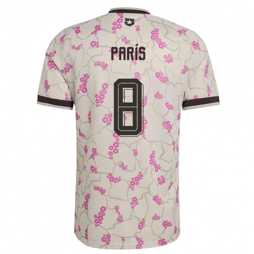 Danxen Mujer Camiseta Chile Matías París #8 Blanco Púrpura 2ª Equipación 26-28 La Camisa
