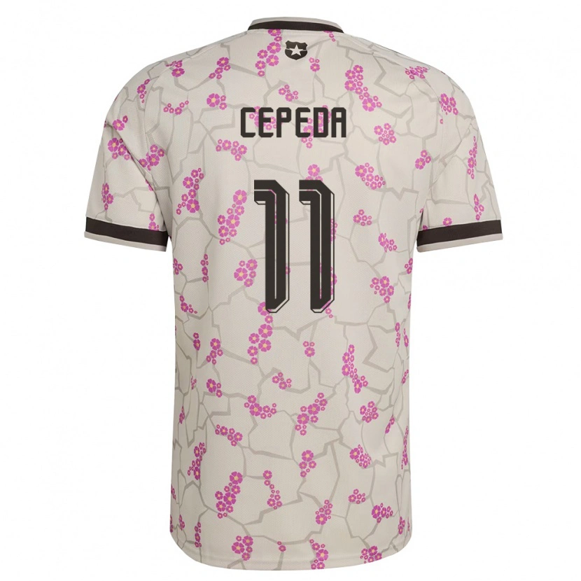 Danxen Mujer Camiseta Chile Lucas Cepeda #11 Blanco Púrpura 2ª Equipación 26-28 La Camisa