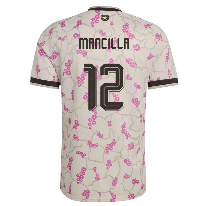 Danxen Mujer Camiseta Chile Franco Mancilla #12 Blanco Púrpura 2ª Equipación 26-28 La Camisa