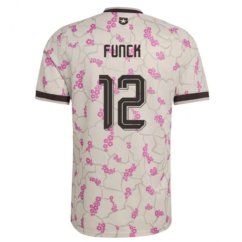 Danxen Mujer Camiseta Chile Martina Funck #12 Blanco Púrpura 2ª Equipación 26-28 La Camisa