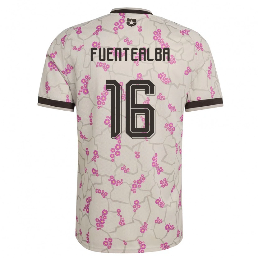 Danxen Mujer Camiseta Chile Jeison Fuentealba #16 Blanco Púrpura 2ª Equipación 26-28 La Camisa