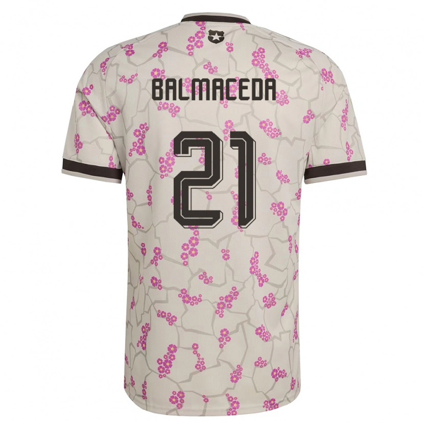 Danxen Mujer Camiseta Chile Rosario Balmaceda #21 Blanco Púrpura 2ª Equipación 26-28 La Camisa