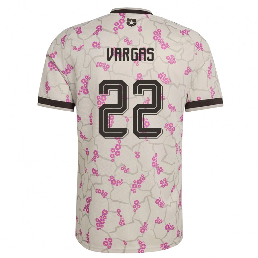 Danxen Mujer Camiseta Chile Diego Vargas #22 Blanco Púrpura 2ª Equipación 26-28 La Camisa