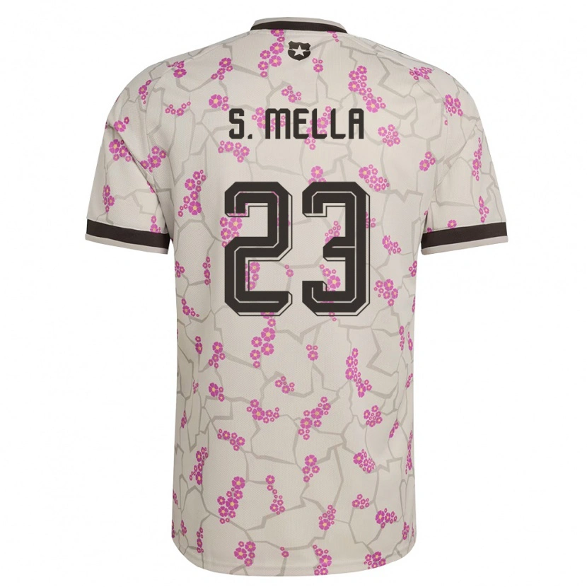 Danxen Mujer Camiseta Chile Sebastián Mella #23 Blanco Púrpura 2ª Equipación 26-28 La Camisa