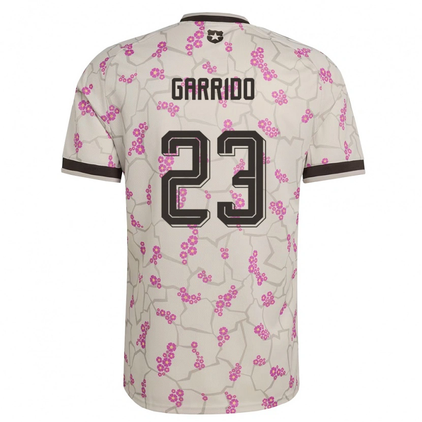 Danxen Mujer Camiseta Chile Pedro Garrido #23 Blanco Púrpura 2ª Equipación 26-28 La Camisa