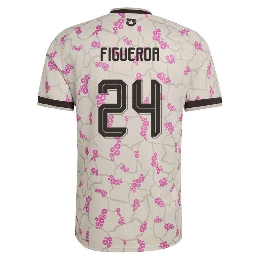 Danxen Mujer Camiseta Chile Ámbar Figueroa #24 Blanco Púrpura 2ª Equipación 26-28 La Camisa