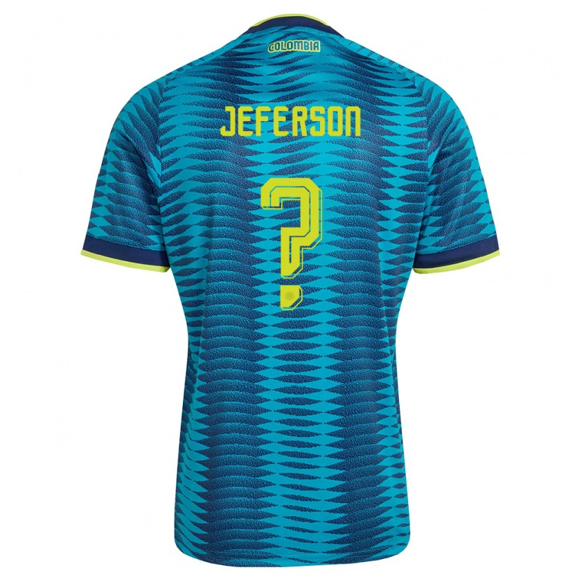 Danxen Mujer Camiseta Colombia Jeferson Martinez #0 Azul Amarillo Marino 2ª Equipación 26-28 La Camisa