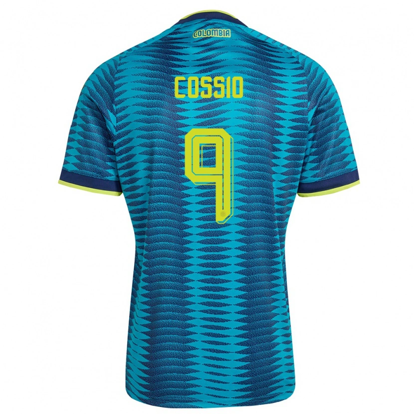 Danxen Mujer Camiseta Colombia Kevin Cossio #9 Azul Amarillo Marino 2ª Equipación 26-28 La Camisa