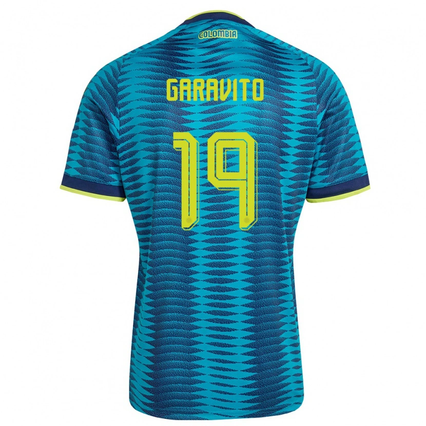 Danxen Mujer Camiseta Colombia Laura Garavito #19 Azul Amarillo Marino 2ª Equipación 26-28 La Camisa