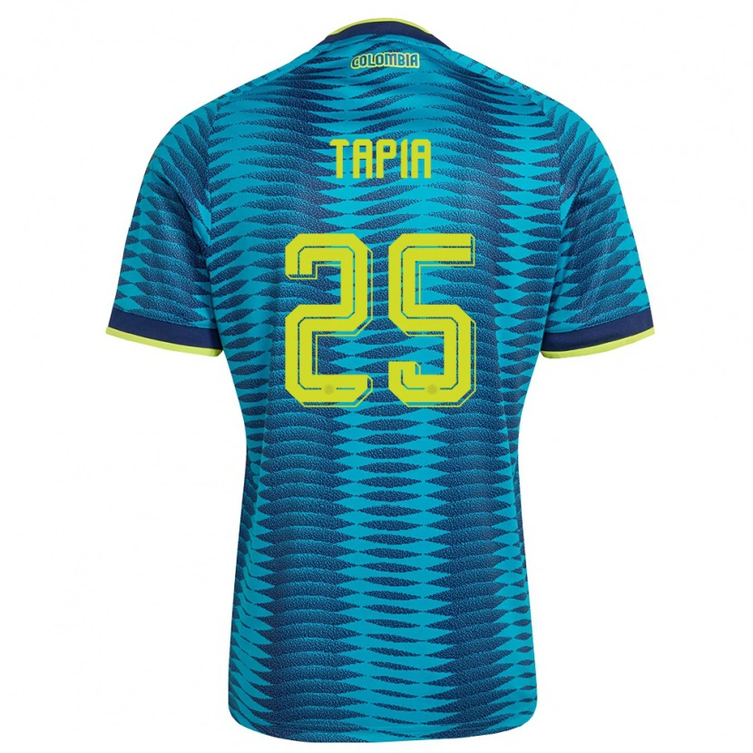 Danxen Mujer Camiseta Colombia Katherine Tapia #25 Azul Amarillo Marino 2ª Equipación 26-28 La Camisa