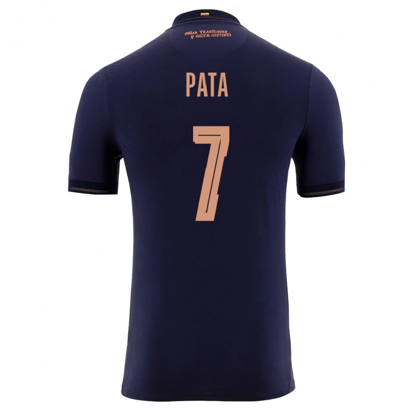 Danxen Mujer Camiseta Ecuador Emerson Pata #7 Marino Oro 2ª Equipación 26-28 La Camisa