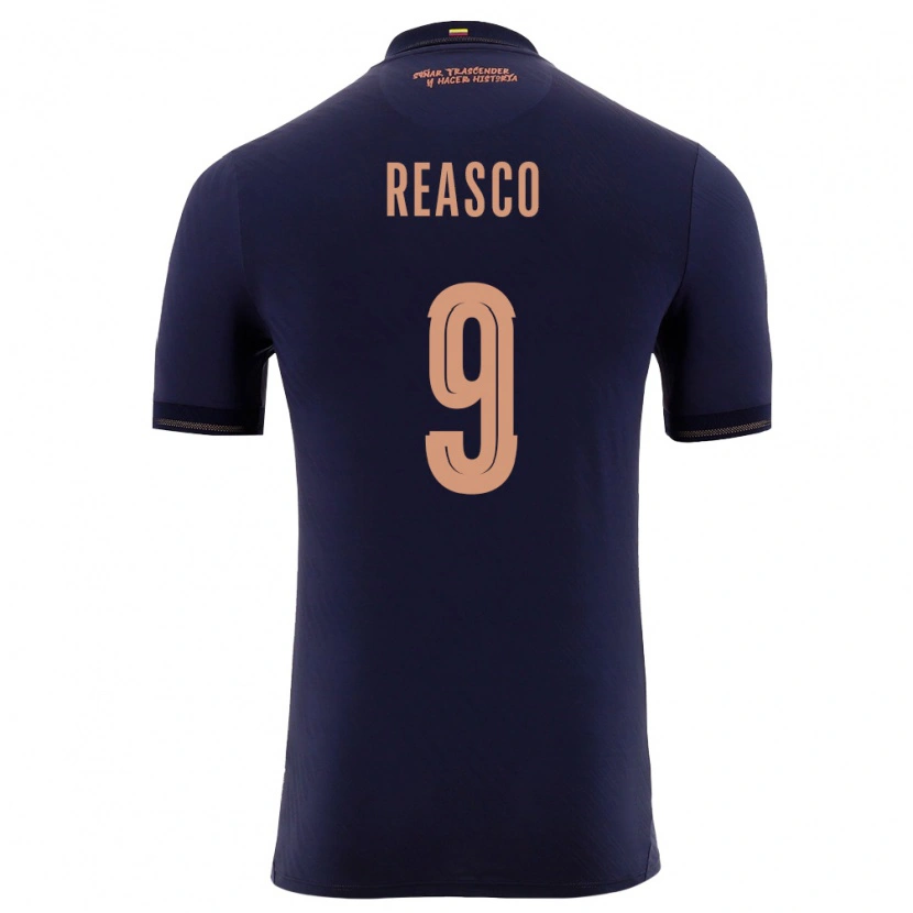 Danxen Mujer Camiseta Ecuador Djorkaeff Reasco #9 Marino Oro 2ª Equipación 26-28 La Camisa