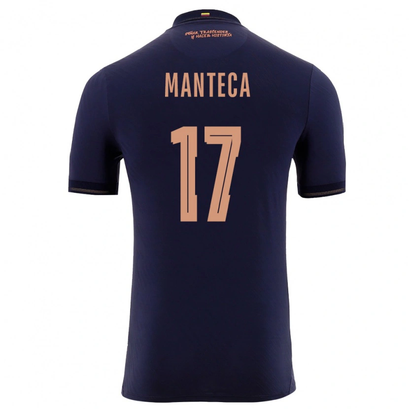 Danxen Mujer Camiseta Ecuador Demcy Manteca #17 Marino Oro 2ª Equipación 26-28 La Camisa