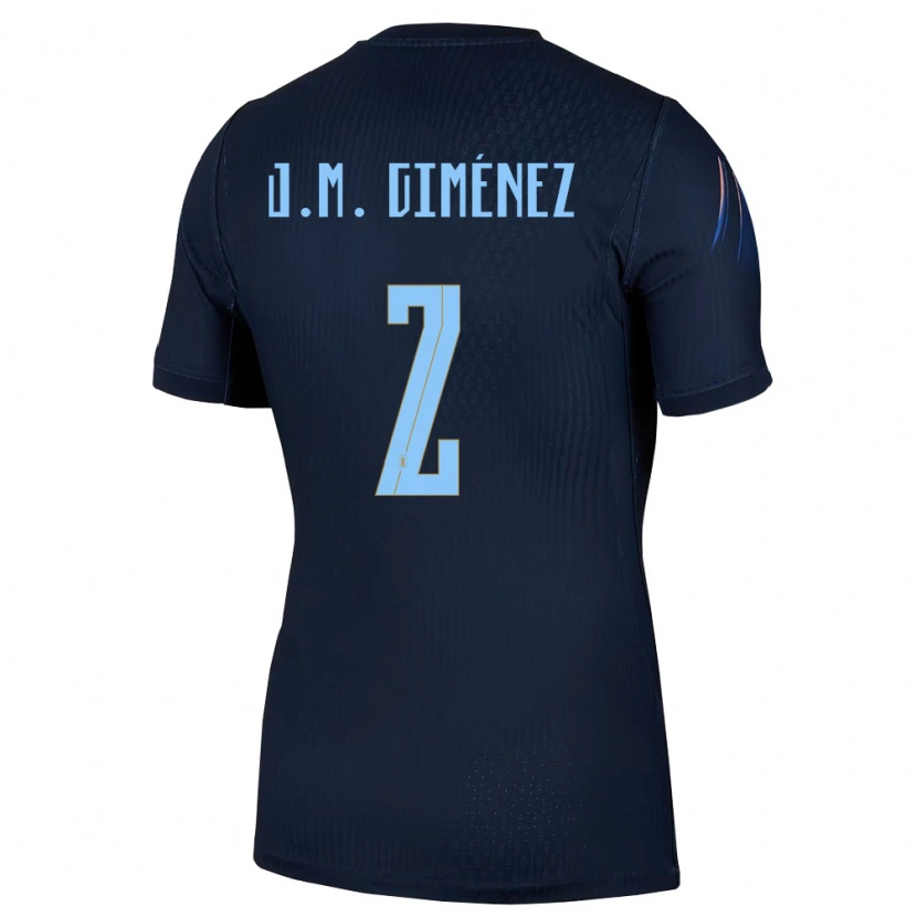 Danxen Mujer Camiseta Uruguay José María Giménez #2 Negro Azul 2ª Equipación 26-28 La Camisa