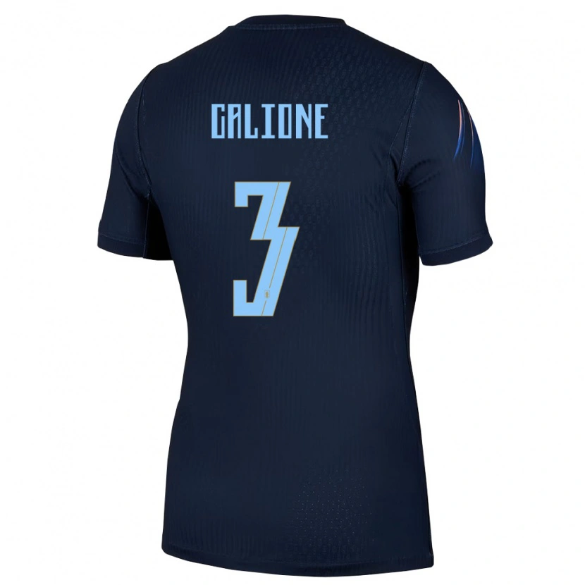 Danxen Mujer Camiseta Uruguay Paolo Calione #3 Negro Azul 2ª Equipación 26-28 La Camisa
