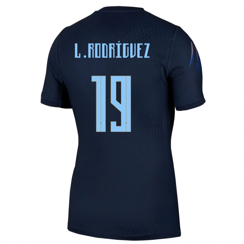 Danxen Mujer Camiseta Uruguay Luciano Rodríguez #19 Negro Azul 2ª Equipación 26-28 La Camisa