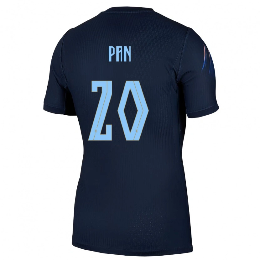 Danxen Mujer Camiseta Uruguay Gonzalo Pan #20 Negro Azul 2ª Equipación 26-28 La Camisa