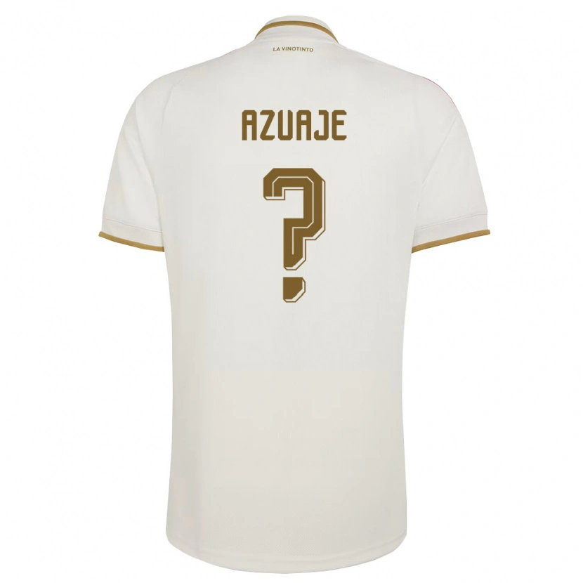 Danxen Mujer Camiseta Venezuela Ángel Azuaje #0 Marfil Amarillo 2ª Equipación 26-28 La Camisa