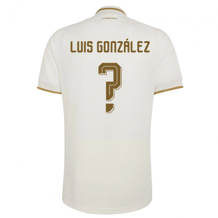 Danxen Mujer Camiseta Venezuela Luis González #0 Marfil Amarillo 2ª Equipación 26-28 La Camisa