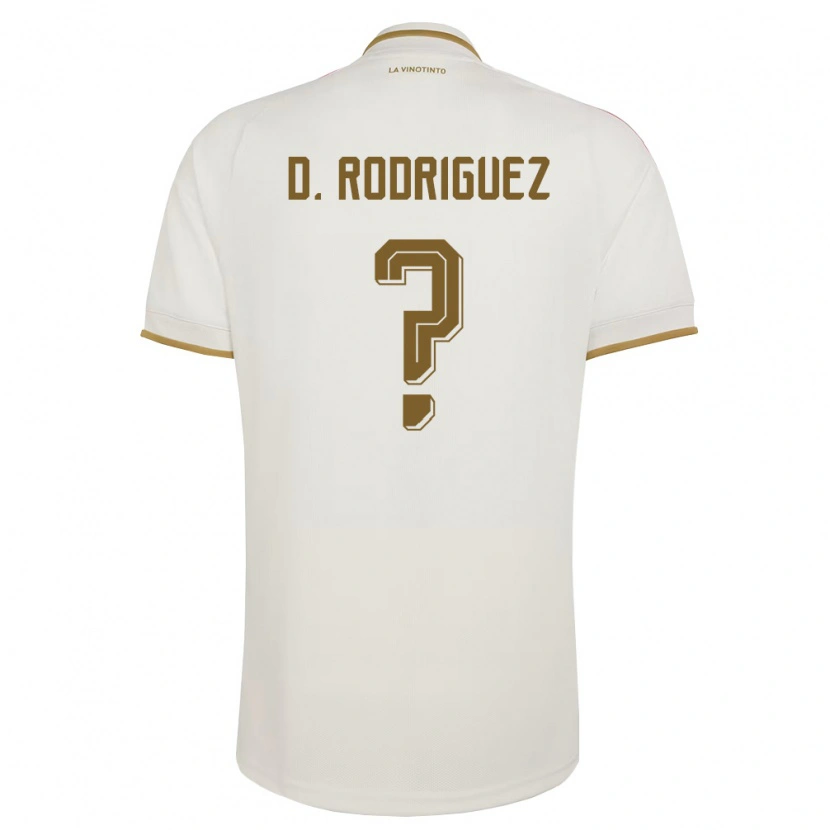 Danxen Mujer Camiseta Venezuela David Rodriguez Blanco #0 Marfil Amarillo 2ª Equipación 26-28 La Camisa