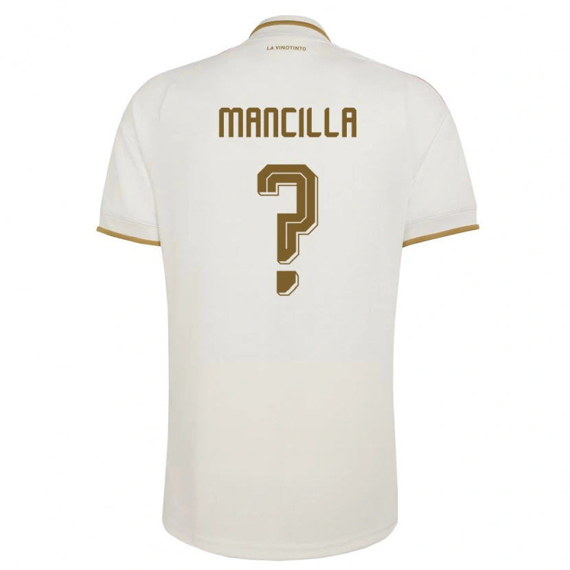 Danxen Mujer Camiseta Venezuela John Mancilla #0 Marfil Amarillo 2ª Equipación 26-28 La Camisa