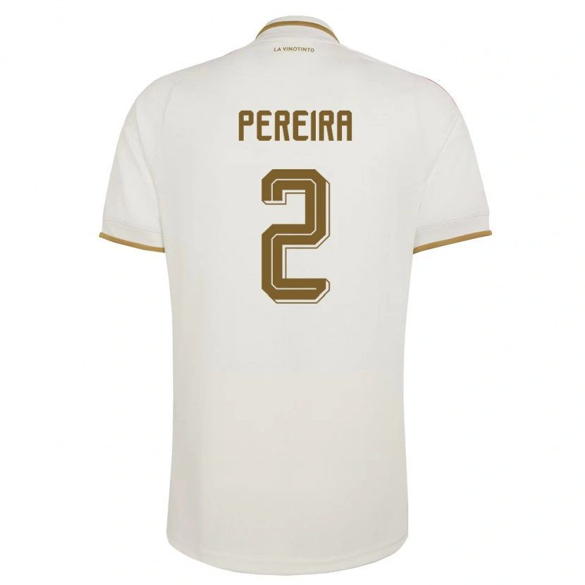 Danxen Mujer Camiseta Venezuela Daniel Pereira #2 Marfil Amarillo 2ª Equipación 26-28 La Camisa