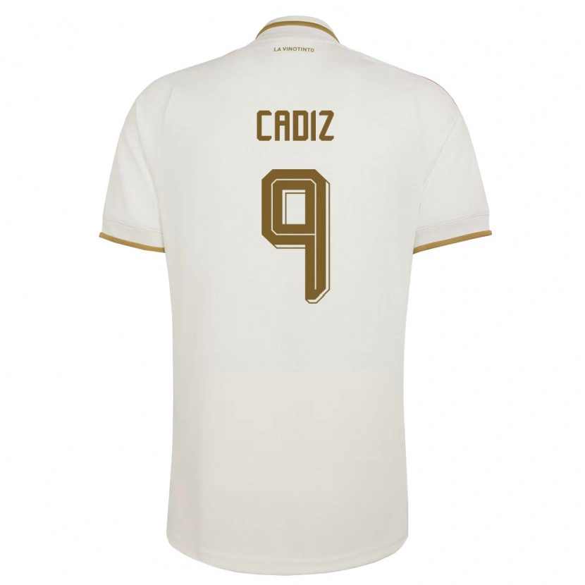 Danxen Mujer Camiseta Venezuela Jhonder Cádiz #9 Marfil Amarillo 2ª Equipación 26-28 La Camisa