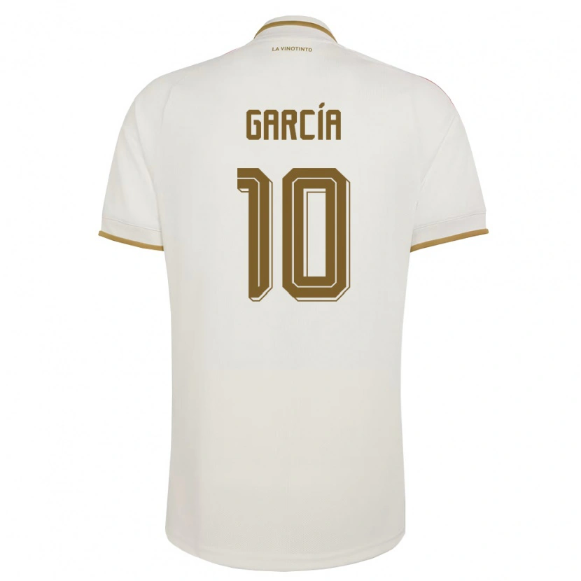Danxen Mujer Camiseta Venezuela Deverson García #10 Marfil Amarillo 2ª Equipación 26-28 La Camisa