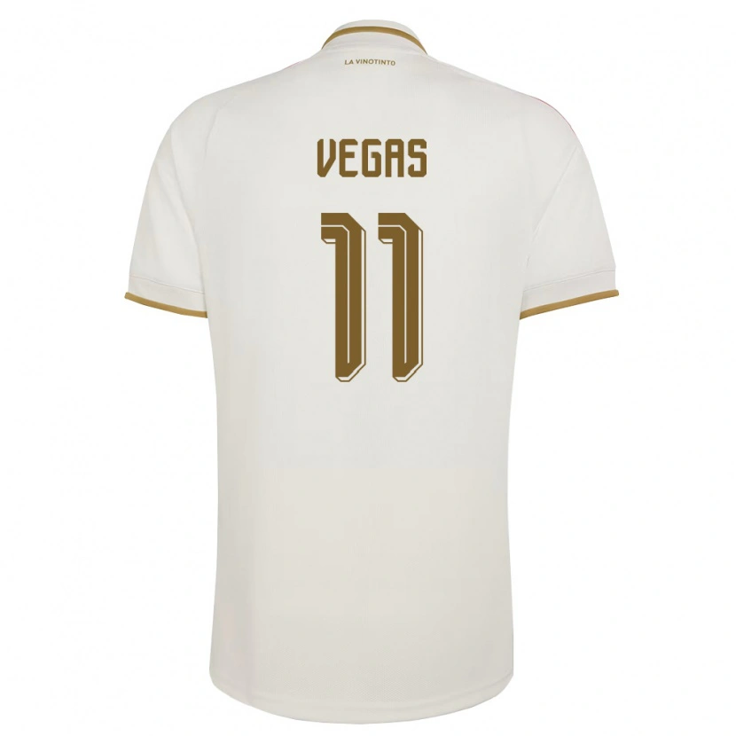 Danxen Mujer Camiseta Venezuela Charly Vegas #11 Marfil Amarillo 2ª Equipación 26-28 La Camisa