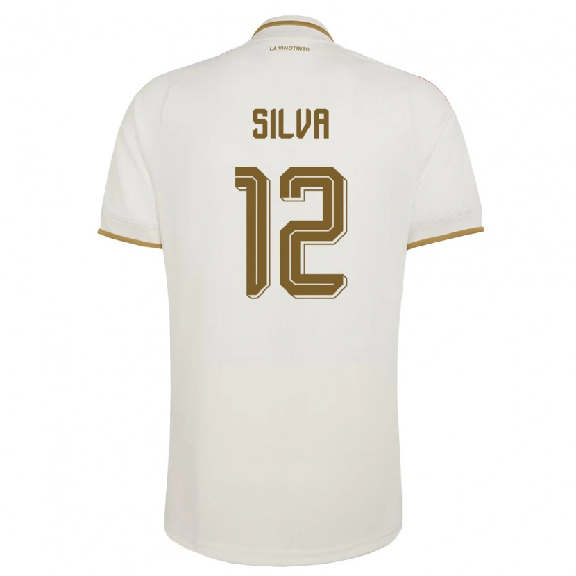 Danxen Mujer Camiseta Venezuela Miguel Silva #12 Marfil Amarillo 2ª Equipación 26-28 La Camisa