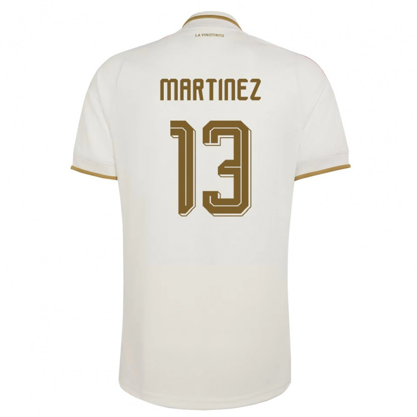 Danxen Mujer Camiseta Venezuela José Martínez #13 Marfil Amarillo 2ª Equipación 26-28 La Camisa