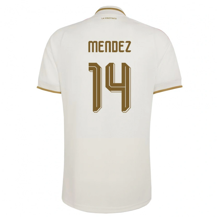 Danxen Mujer Camiseta Venezuela Darwin Mendez #14 Marfil Amarillo 2ª Equipación 26-28 La Camisa