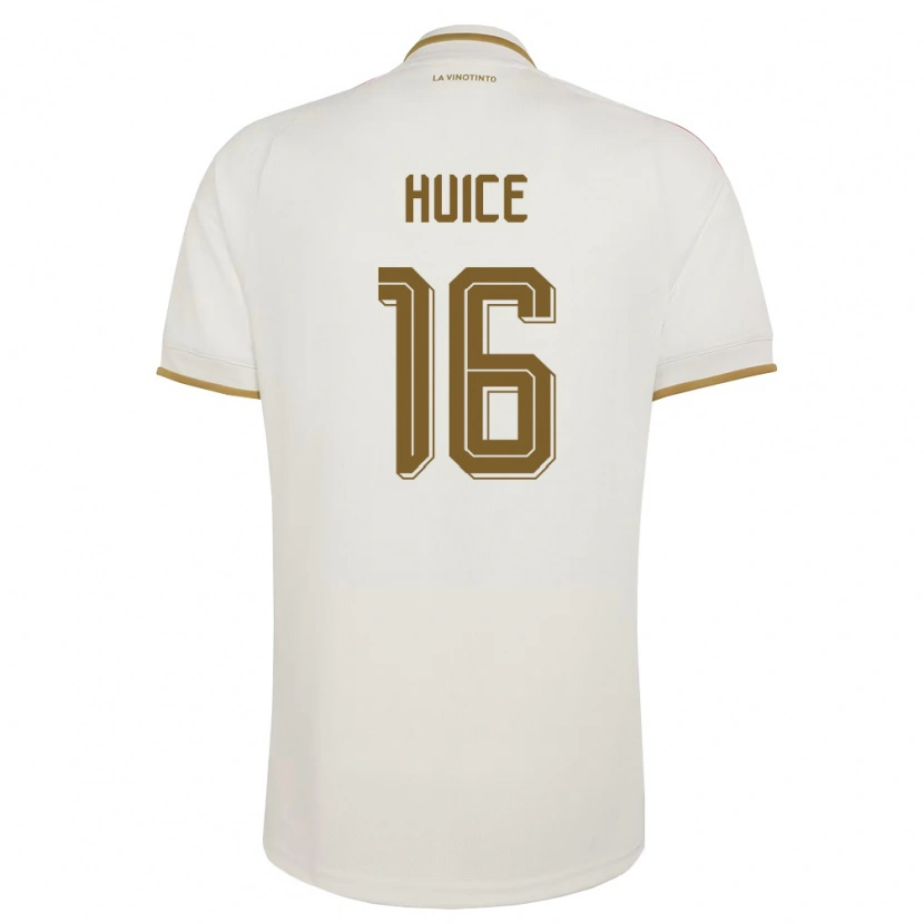 Danxen Mujer Camiseta Venezuela Frangel Huice #16 Marfil Amarillo 2ª Equipación 26-28 La Camisa