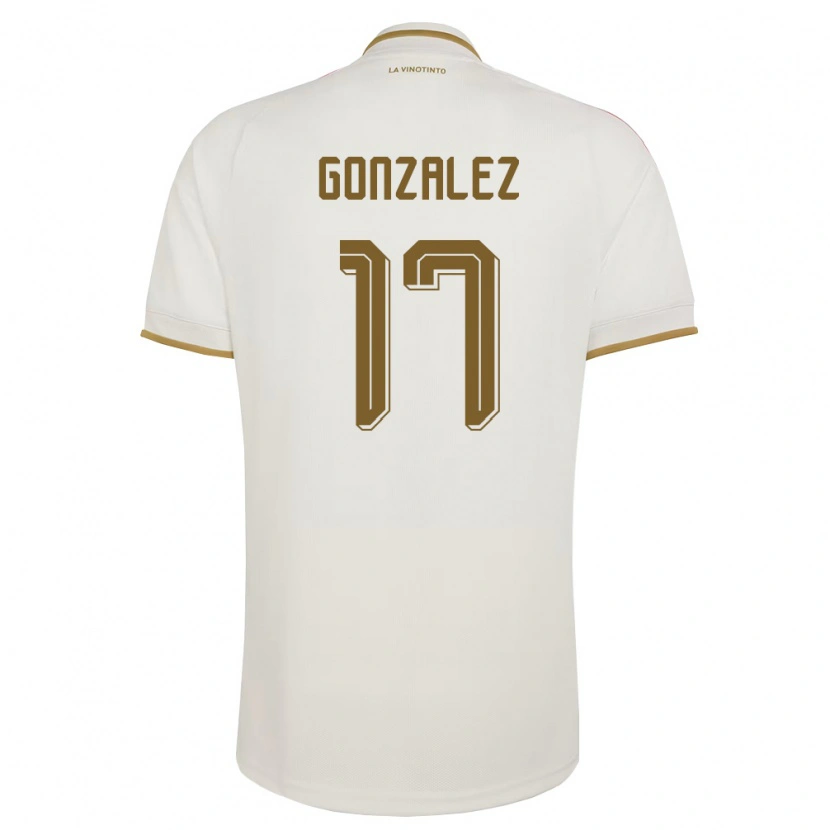 Danxen Mujer Camiseta Venezuela Mayken González #17 Marfil Amarillo 2ª Equipación 26-28 La Camisa