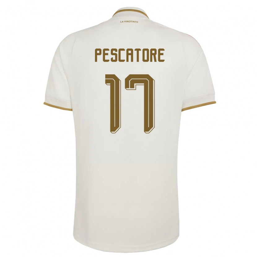 Danxen Mujer Camiseta Venezuela Camila Pescatore #17 Marfil Amarillo 2ª Equipación 26-28 La Camisa