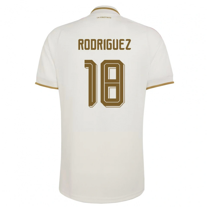 Danxen Mujer Camiseta Venezuela Angel Rodriguez #18 Marfil Amarillo 2ª Equipación 26-28 La Camisa
