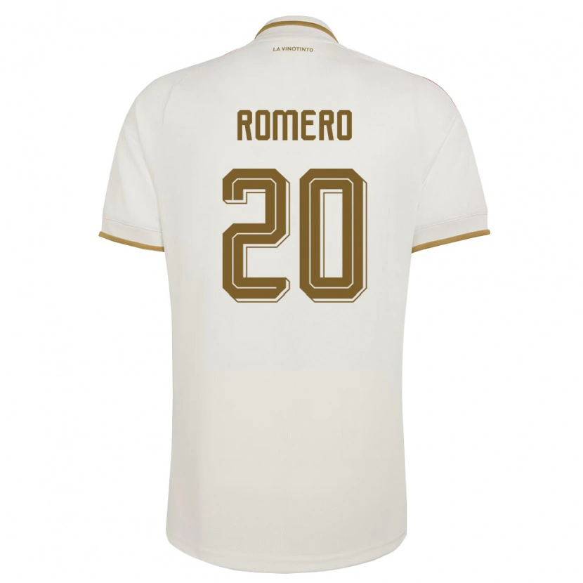 Danxen Mujer Camiseta Venezuela Andrés Romero #20 Marfil Amarillo 2ª Equipación 26-28 La Camisa