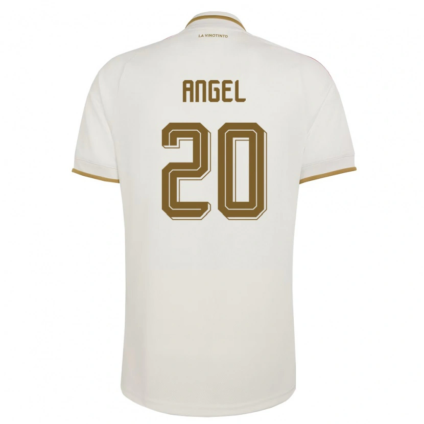 Danxen Mujer Camiseta Venezuela Wilker Ángel #20 Marfil Amarillo 2ª Equipación 26-28 La Camisa