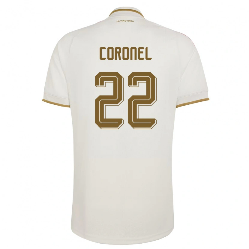 Danxen Mujer Camiseta Venezuela Nohelis Coronel #22 Marfil Amarillo 2ª Equipación 26-28 La Camisa