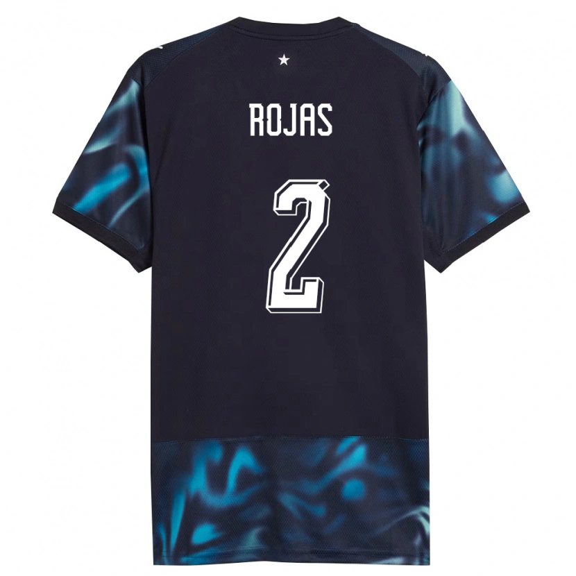 Danxen Mujer Camiseta Paraguay Robert Rojas #2 Marino Azul Cielo 2ª Equipación 26-28 La Camisa