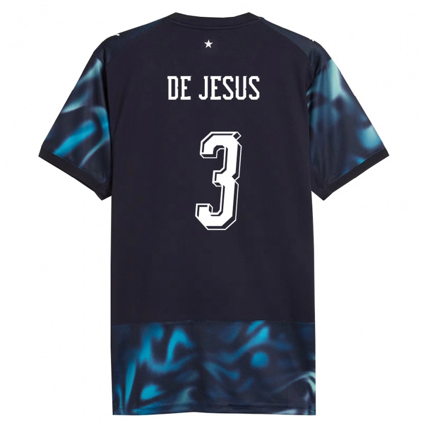 Danxen Mujer Camiseta Paraguay Ronaldo De Jesús #3 Marino Azul Cielo 2ª Equipación 26-28 La Camisa