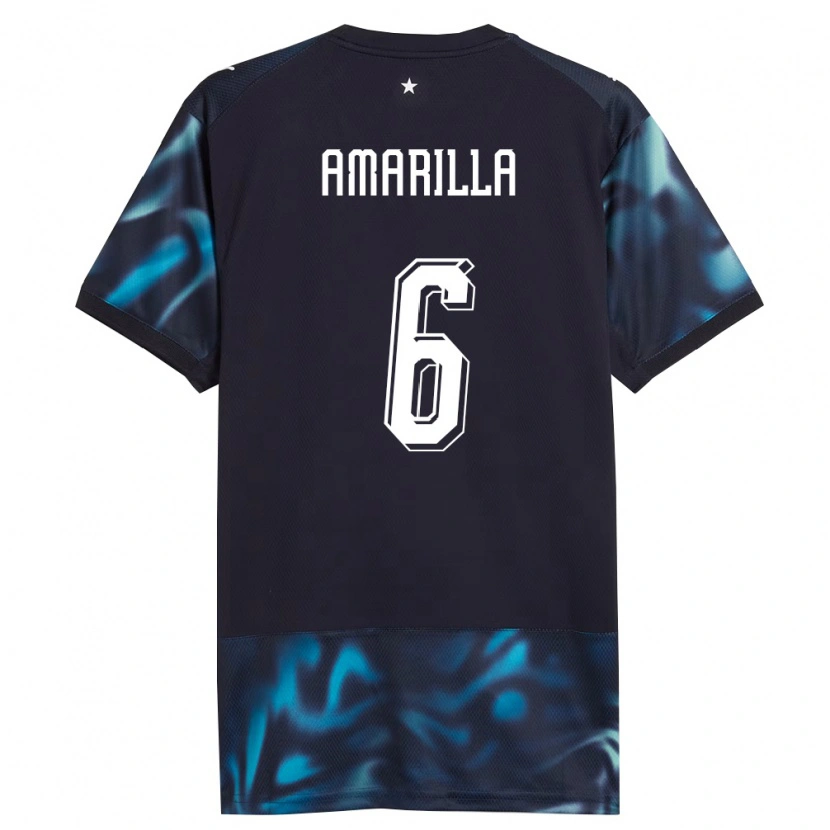 Danxen Mujer Camiseta Paraguay Imanol Amarilla #6 Marino Azul Cielo 2ª Equipación 26-28 La Camisa