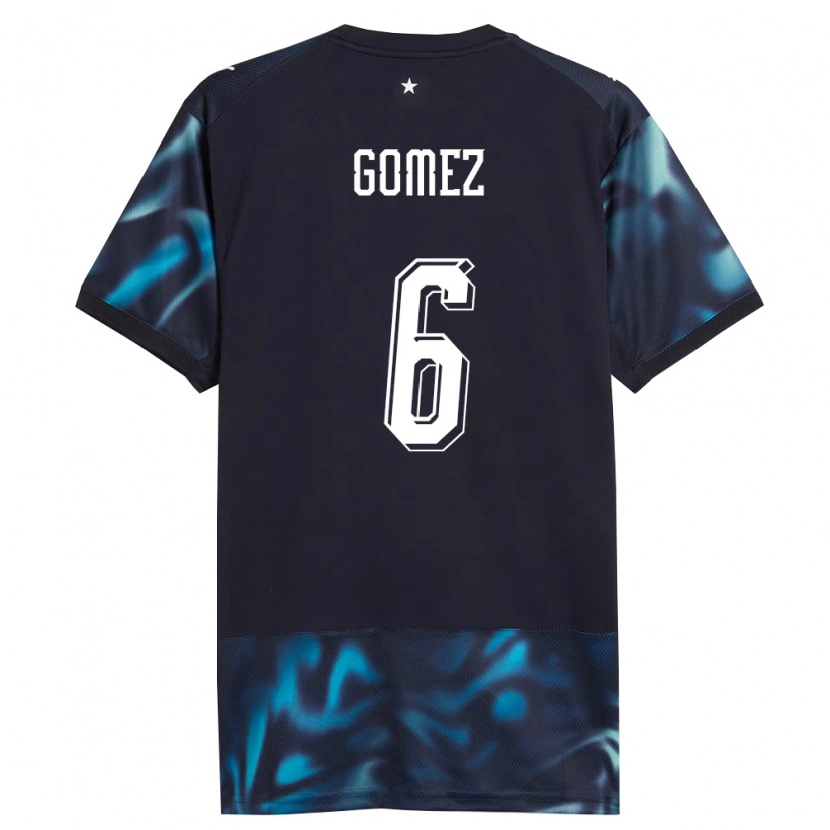 Danxen Mujer Camiseta Paraguay Marcos Gómez #6 Marino Azul Cielo 2ª Equipación 26-28 La Camisa