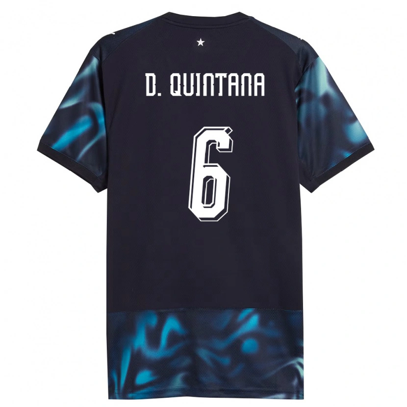 Danxen Mujer Camiseta Paraguay Dulce Quintana #6 Marino Azul Cielo 2ª Equipación 26-28 La Camisa