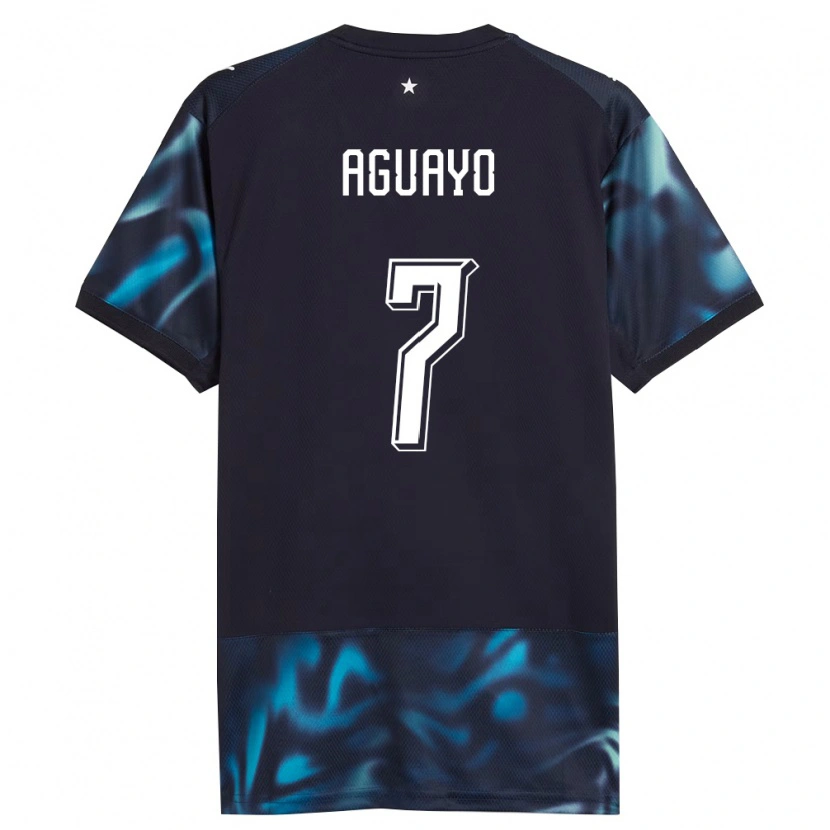 Danxen Mujer Camiseta Paraguay Gabriel Aguayo #7 Marino Azul Cielo 2ª Equipación 26-28 La Camisa